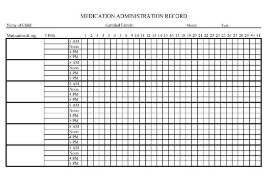 Medical Record Form